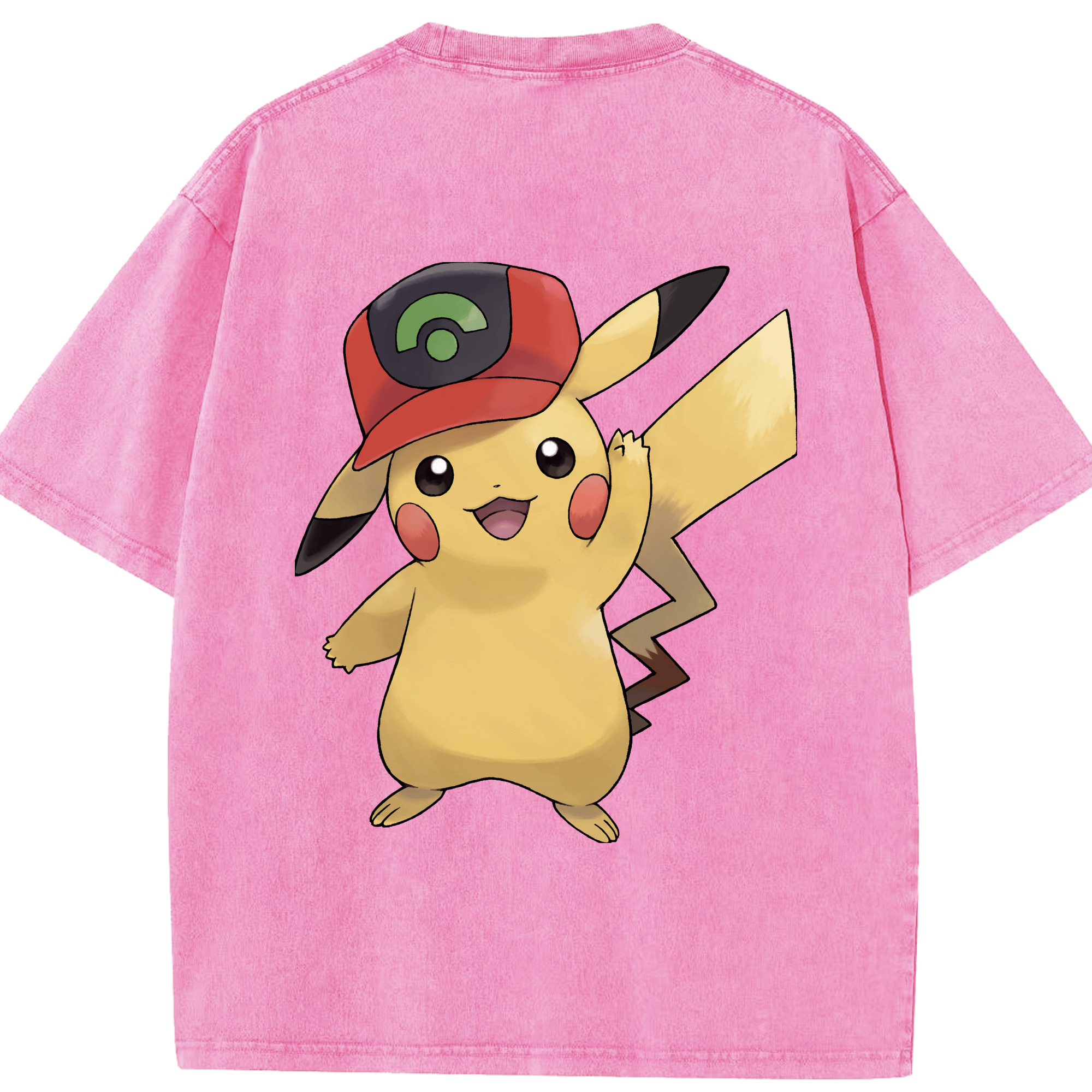 （画像用） ポケットモンスター Pokémon 綿100% ヴィンテージ風 半袖Tシャツ（背面プリント）